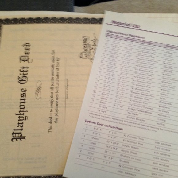 Munchkin Publications Gable-Front Playhouse Blueprints - Picture 5 of 5